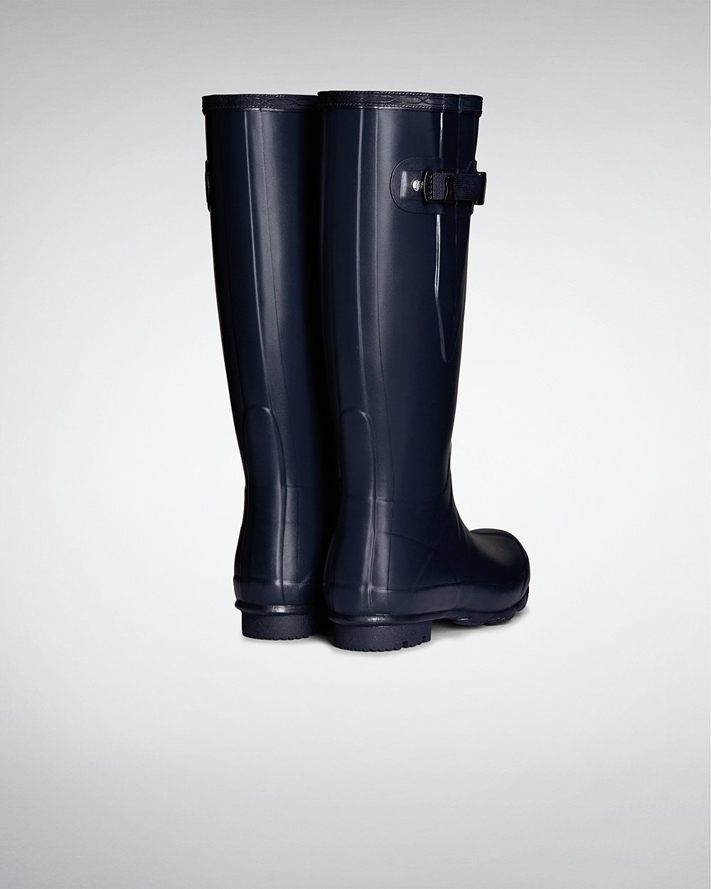 Botas de Lluvia Altas Hunter Mujer - Norris Field Side Adjustable - Azul Marino - PYNJCZK-09